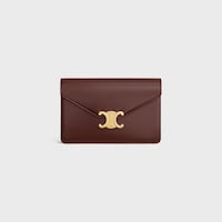 POCHETTE AVEC CHAÎNE MARGO veau brillant - Châtaigne - MINI SACS - 1 | CELINE