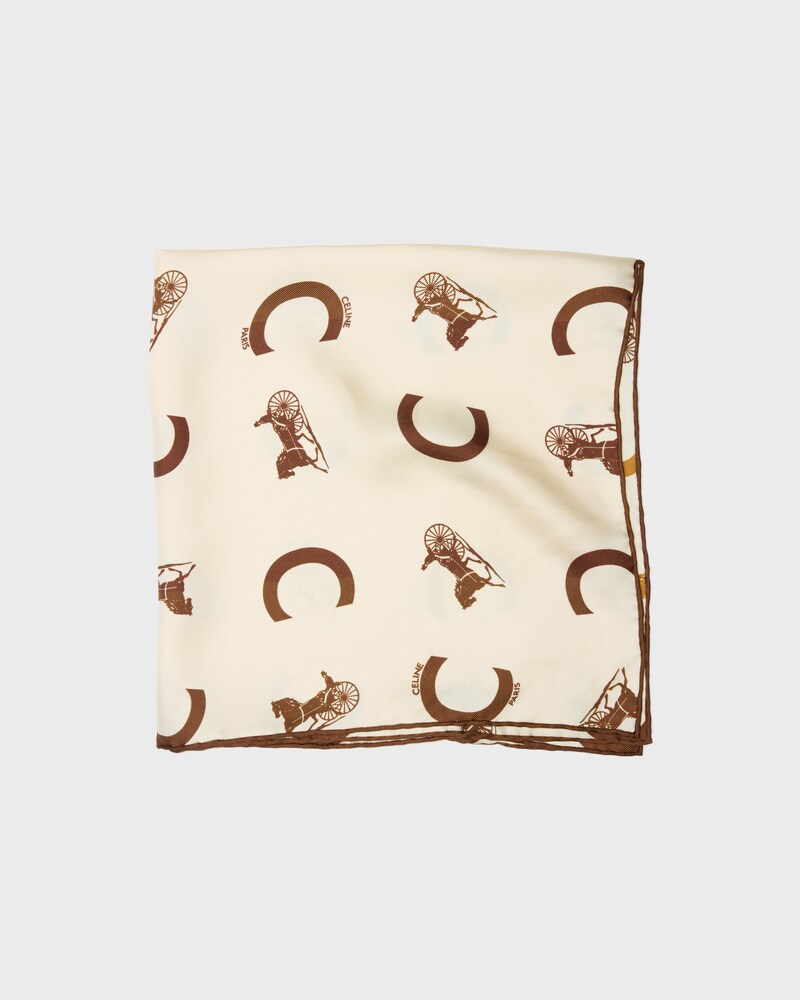 bandana IN silk twill - CREAM/TAN -  - 1 | CELINE