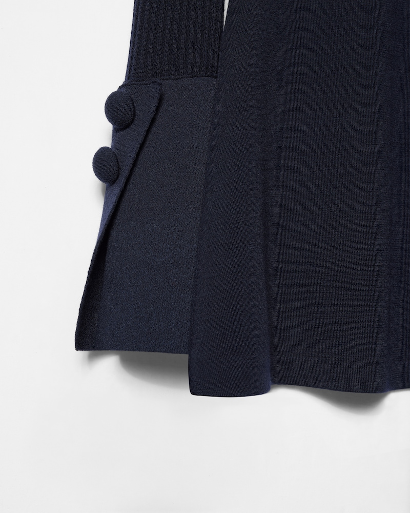 dress IN wool - NAVY -  - 1 | CELINE