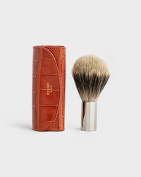 Brass Shaving Brush in Alligator - Tan - BEAUTY ACCESSORIES - 1 | CELINE