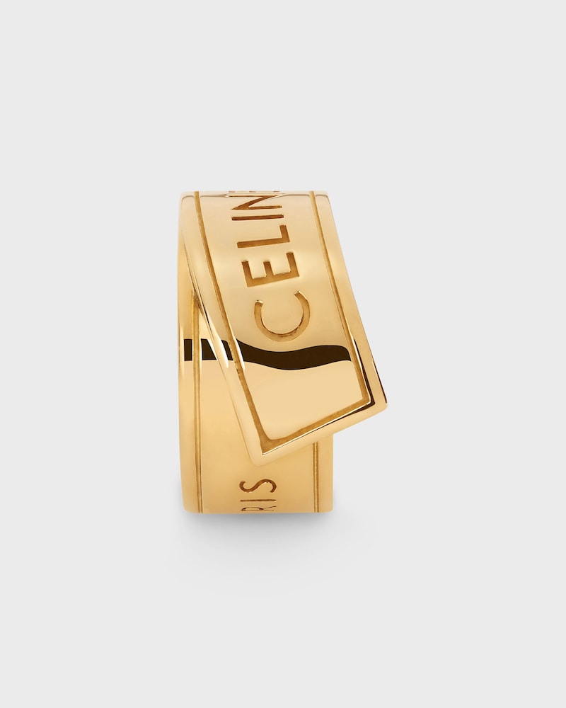 CELINE RIBBON RING IN BRASS WITH GOLD FINISH - GOLD -  - 1 | CELINE