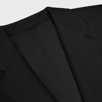 classic jacket IN wool gabardine - BLACK -  - 2 | CELINE