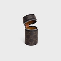 Camera lens case in Triomphe Canvas and calfskin - TAN - LIFESTYLE - 2 | CELINE