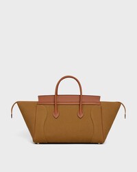 LUGGAGE IN TEXTILE AND NATURAL CALFSKIN - TAN - SHOULDER BAGS - 2 | CELINE