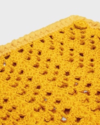 mini skirt IN cotton crochet - LIGHT ORANGE -  - 2 | CELINE