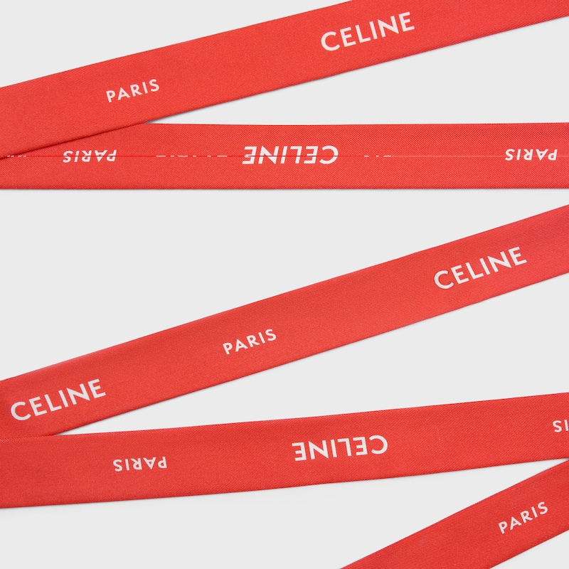 lavalli&egrave;re twill de soie celine paris - RED/WHITE -  - 1 | CELINE