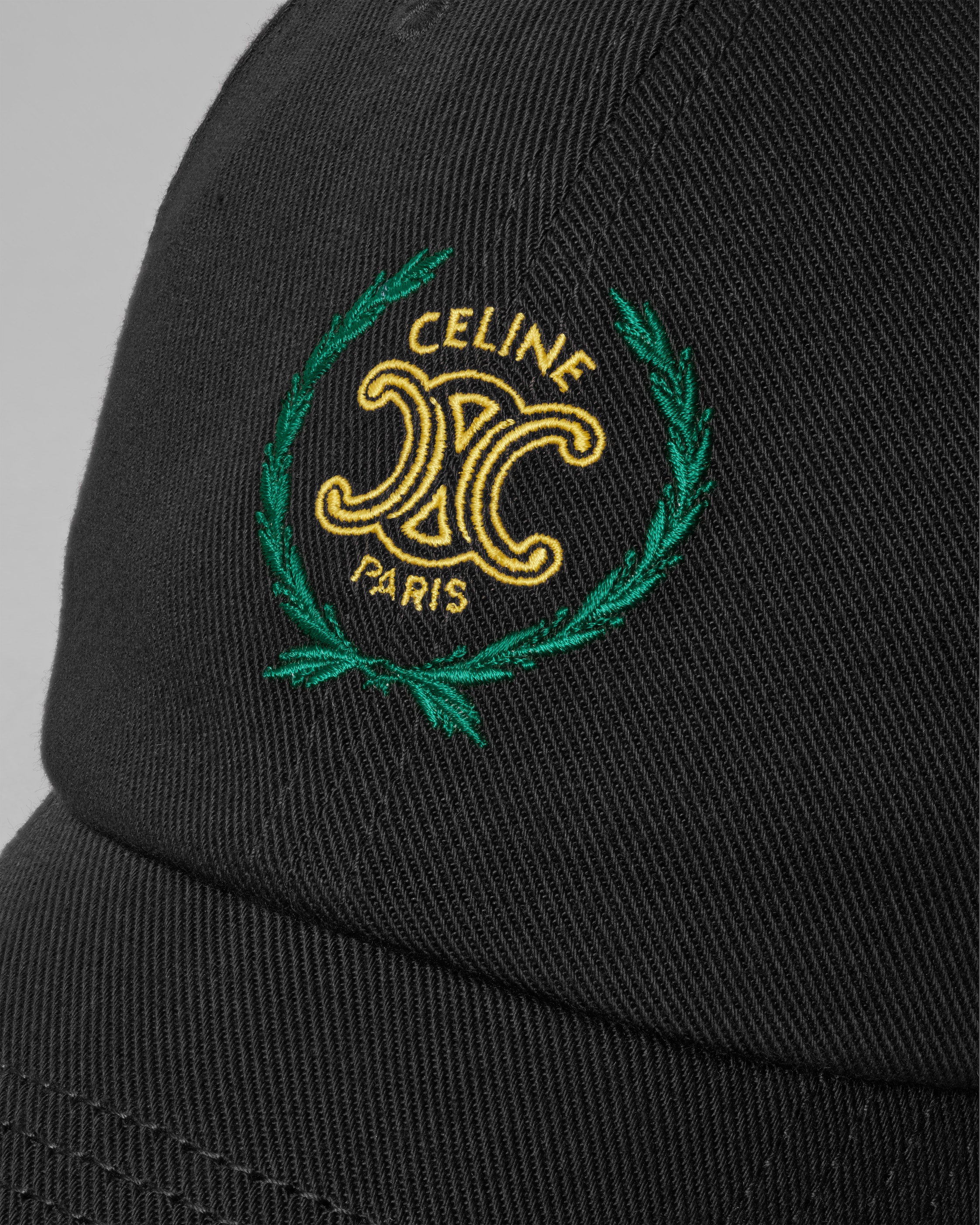 richelieu cap IN light cotton twill - BLACK | CELINE