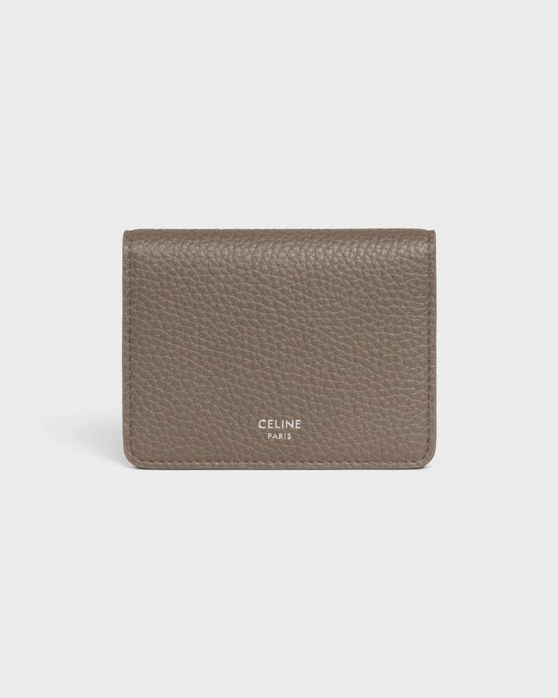 BI-FOLD CARD HOLDER IN Grained Calfskin - SOURIS - CARD HOLDERS - 1 | CELINE