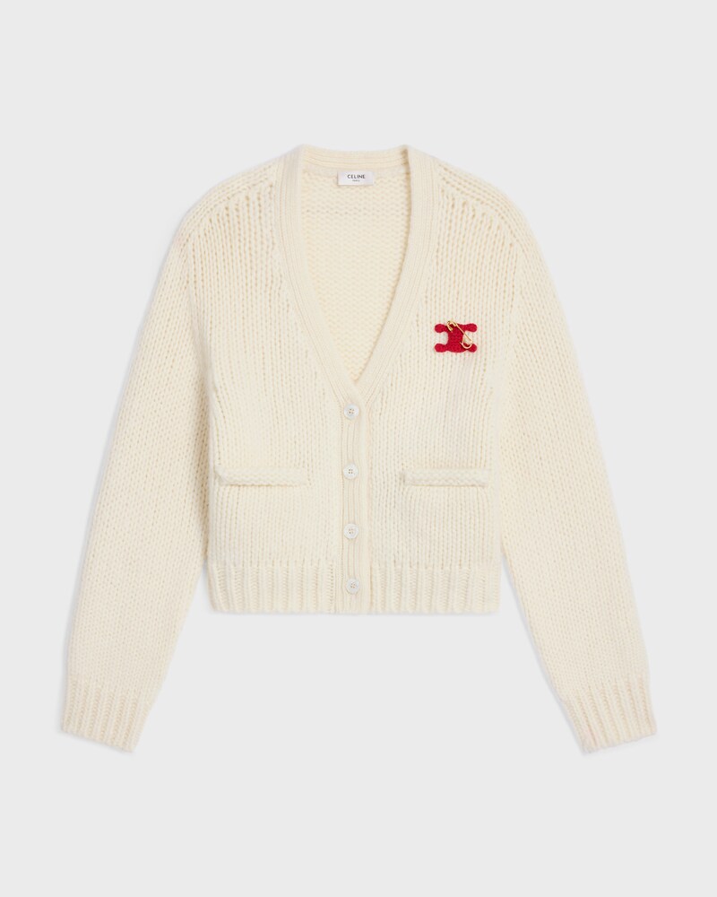 cardigan IN cashmere and silk - OFF WHITE -  - 1 | CELINE