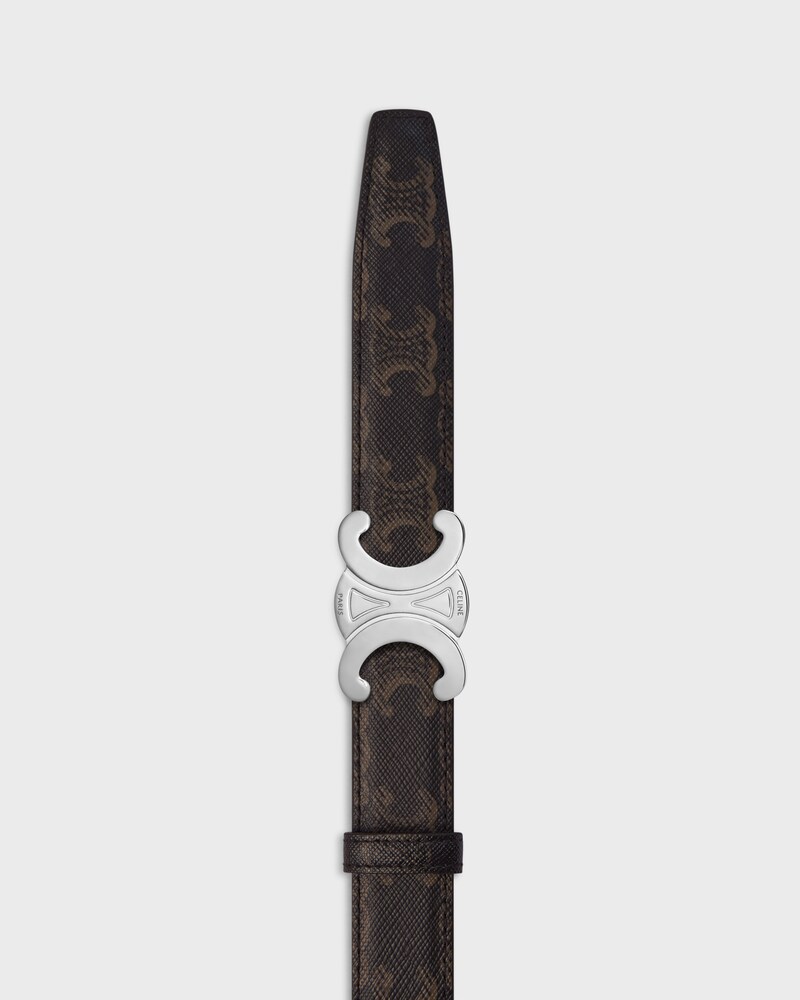 lanière de ceinture réversible 25MM Veau Naturel et toile triomphe -  -  - 1 | CELINE