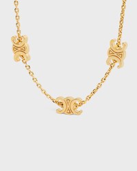 Triomphe Mini Triomphe Bracelet in Brass with Gold Finish - GOLD -  - 2 | CELINE