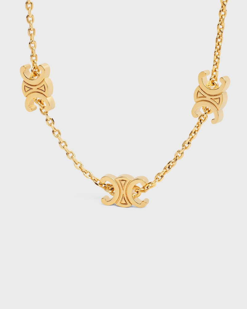 Pulseira Triomphe Mini Triomphe em Latão com Acabamento Dourado - DOURADO - - 1 | CELINE