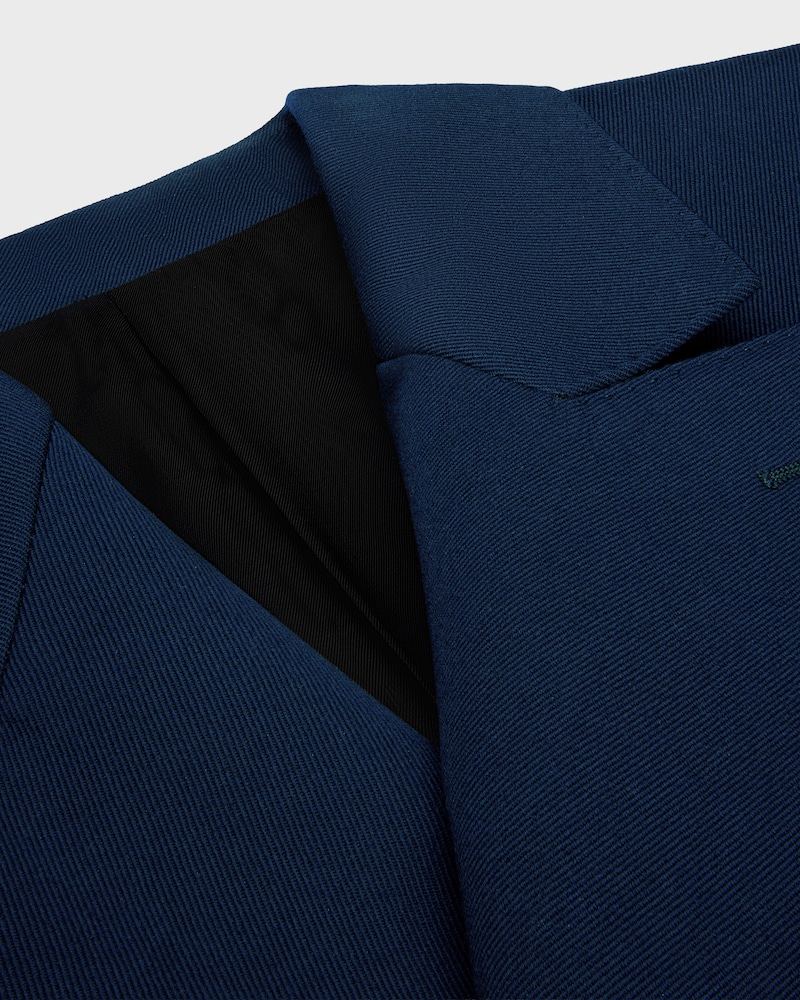blazer colonne IN LANA CON TRAMA DIAGONALE - INCHIOSTRO -  - 1 | CELINE