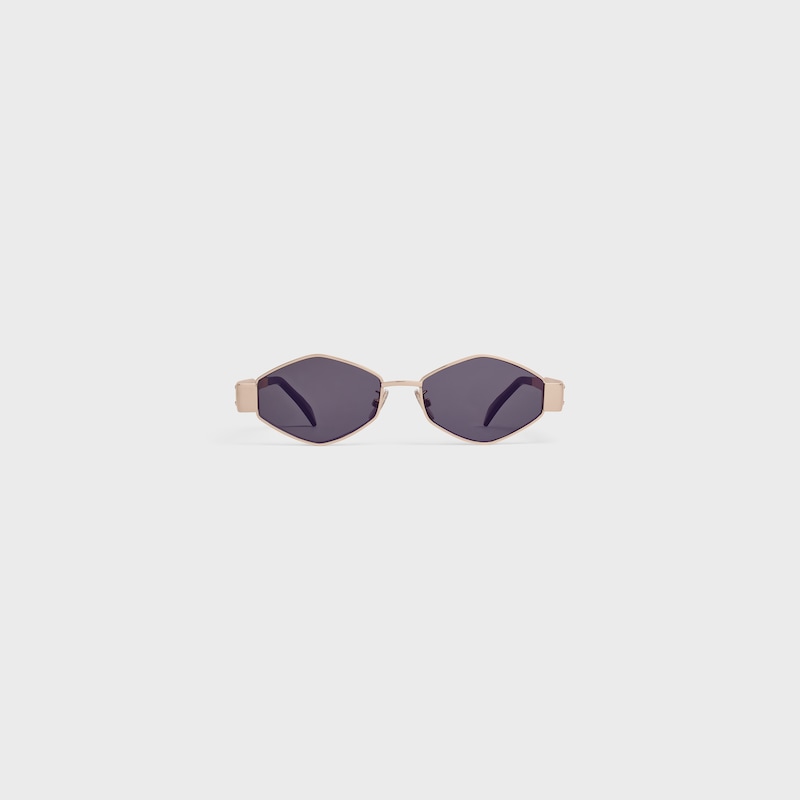 Triomphe Metal 02 sunglasses in Metal - Rose Gold / Smoke - PILATES CELINE - 1 | CELINE