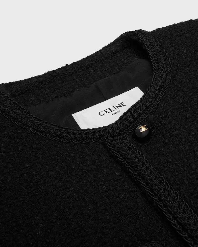 chasseur jacket IN wool natté - BLACK -  - 1 | CELINE