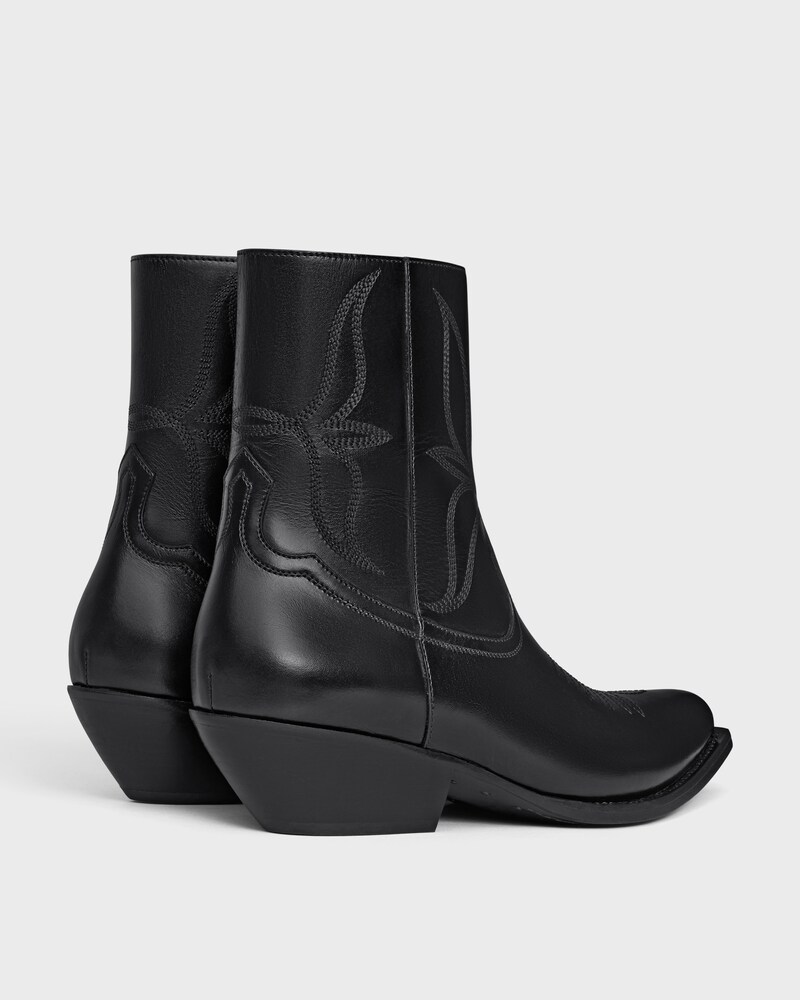 BOOT LEON IN SHINY CALFSKIN - BLACK -  - 1 | CELINE