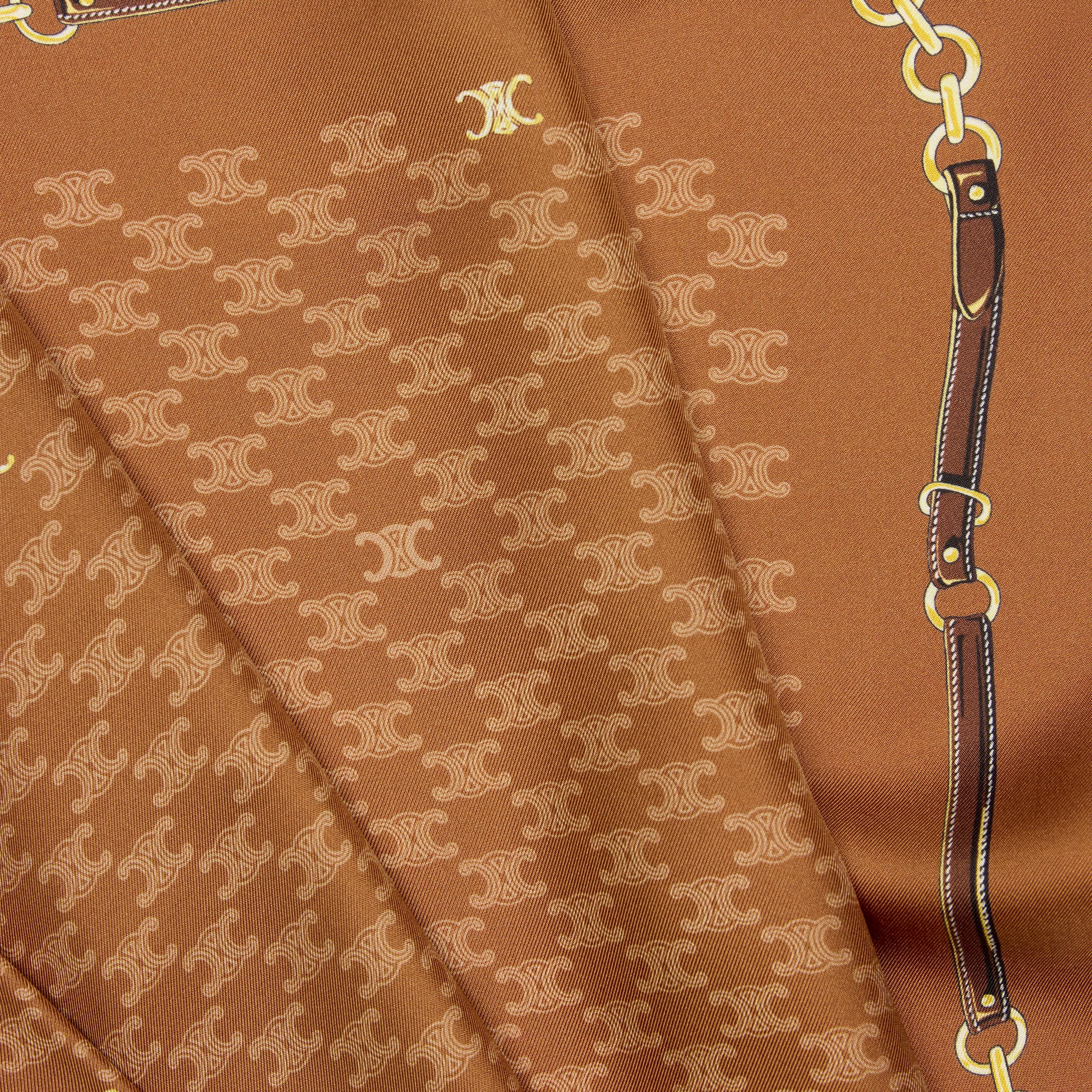 AVENUE FOCH BANDANA 55 - CREME/MARRON | CELINE