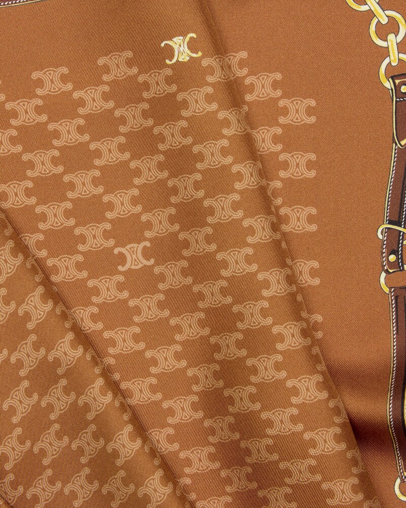AVENUE FOCH BANDANA 55 - CREME/MARRON -  - 1 | CELINE