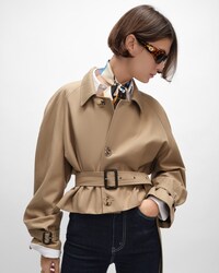 CHAQUETA DE ALGODÓN Y GABARDINA DE LANA - BEIGE -  - 2 | CELINE