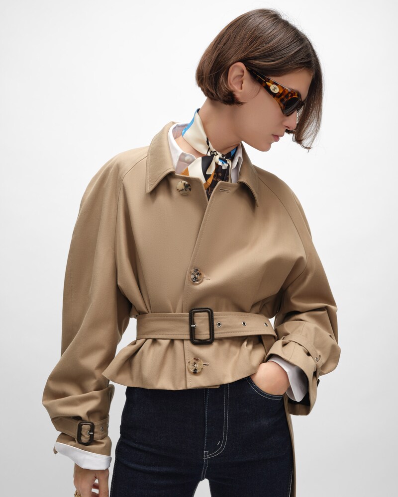 jacket IN COTTON AND WOOL GABARDINE - BEIGE -  - 1 | CELINE