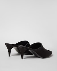 SATIN MIDI MULE - BLACK -  - 2 | CELINE