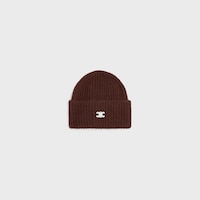 GORRO TRIOMPHE DE CACHEMIRA SIN COSTURAS - MARRÓN -  - 1 | CELINE