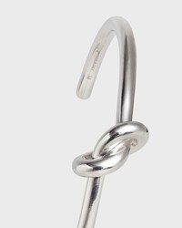Knot extra-thin bracelet in brass with rhodium finish - Silver -  - 2 | CELINE