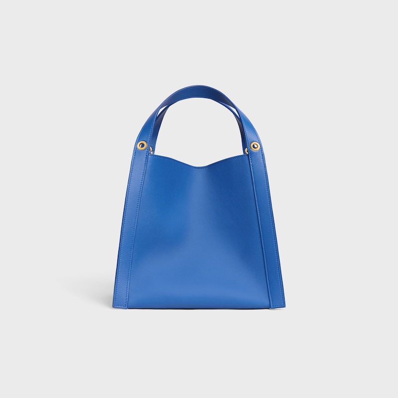 SMALL CUBE BAG IN SUPPLE CALFSKIN - OXIDE BLUE - MORE LINES - 1 | CELINE