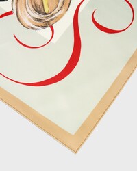square IN silk twill - BEIGE/LATTE/MULTICOLOR -  - 2 | CELINE