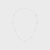 Triomphe Mini Triomphe Necklace in Brass with Rhodium Finish - SILVER - GIFT FINDER - 1 | CELINE