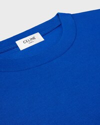 T-SHIRT IN cotton jersey - ROYAL BLUE / OFF WHITE -  - 2 | CELINE
