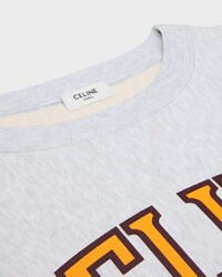 loose sweatshirt IN cotton fleece - PALE GREY / YELLOW / BURGUNDY -  - 2 | CELINE