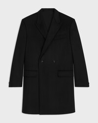 manteau croisé Drap de laine - Noir -  - 1 | CELINE