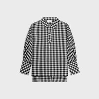CAMISA DE ALGODÓN VICHY - NEGRO/MARFIL -  - 1 | CELINE