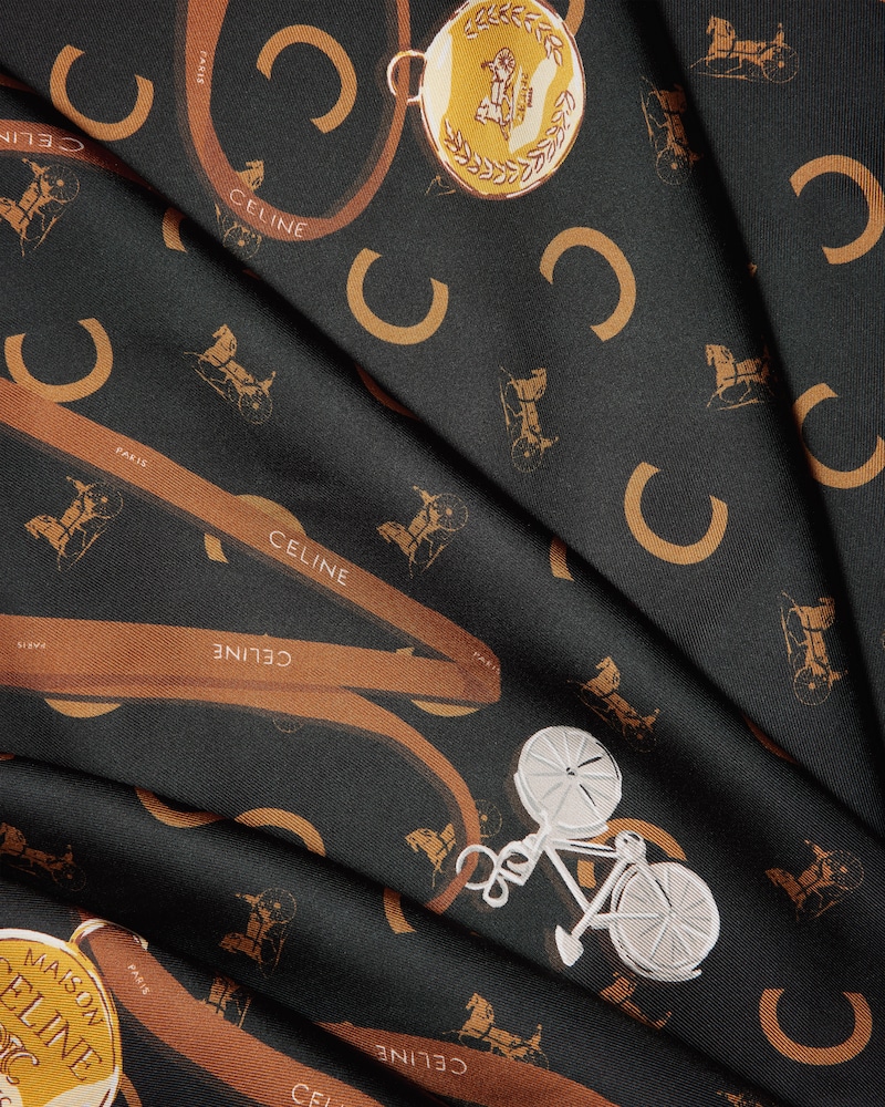 RIBBONS AND CHARMS FOULARD, 90 - BROWN/BEIGE/TAN -  - 1 | CELINE