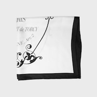 square IN BLASON COLBERT SILK TWILL - OFFWHITE/BLACK -  - 2 | CELINE