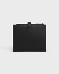 COMPACT WALLET TRIOMPHE PONTET IN GOATSKIN - BLACK - WALLETS - 2 | CELINE