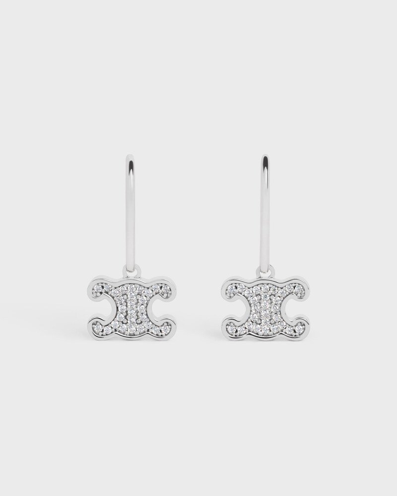 BO Rhinestone Triomphe en Laiton Rhodié et Cristaux - ARGENT - PETITS CADEAUX - 1 | CELINE