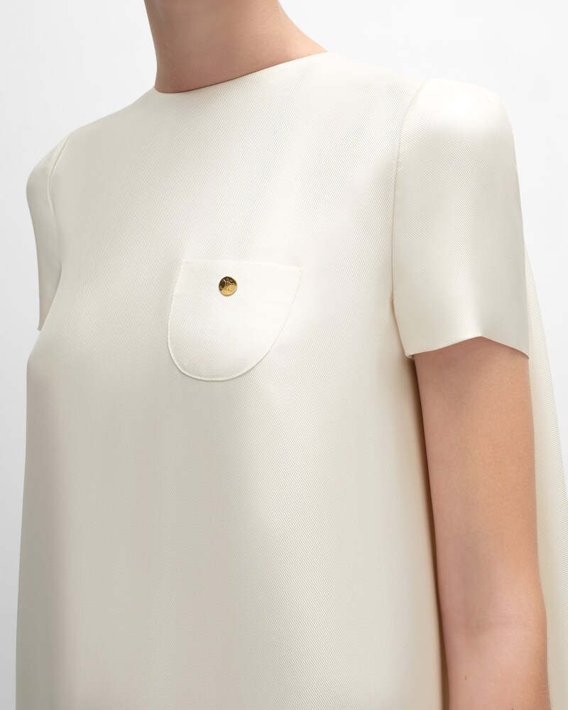 dress IN silk organza - OFF WHITE -  - 1 | CELINE