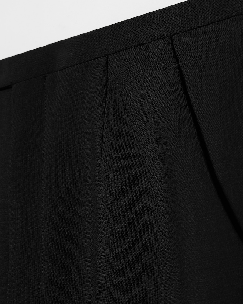 trousers IN mohair wool - BLACK -  - 1 | CELINE