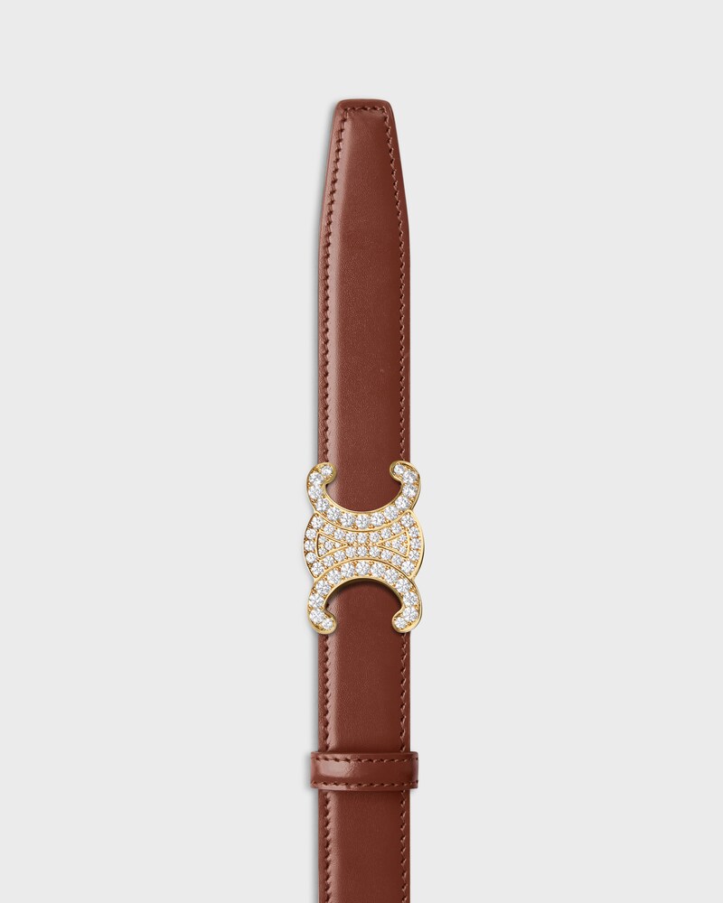Reversible Strap 25MM IN TAURILLON LEATHER AND CROCODILE EMBOSSED CALFSKIN -  -  - 1 | CELINE