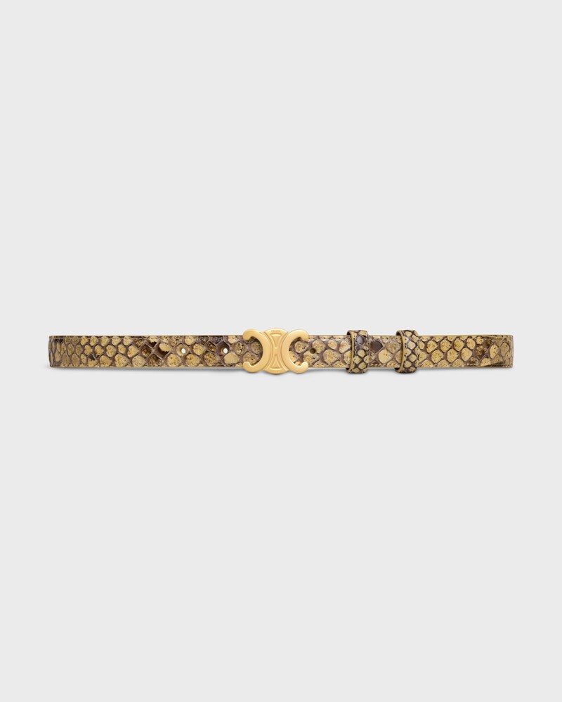Triomphe Belt 18MM IN PYTHON - MIEL -  - 1 | CELINE