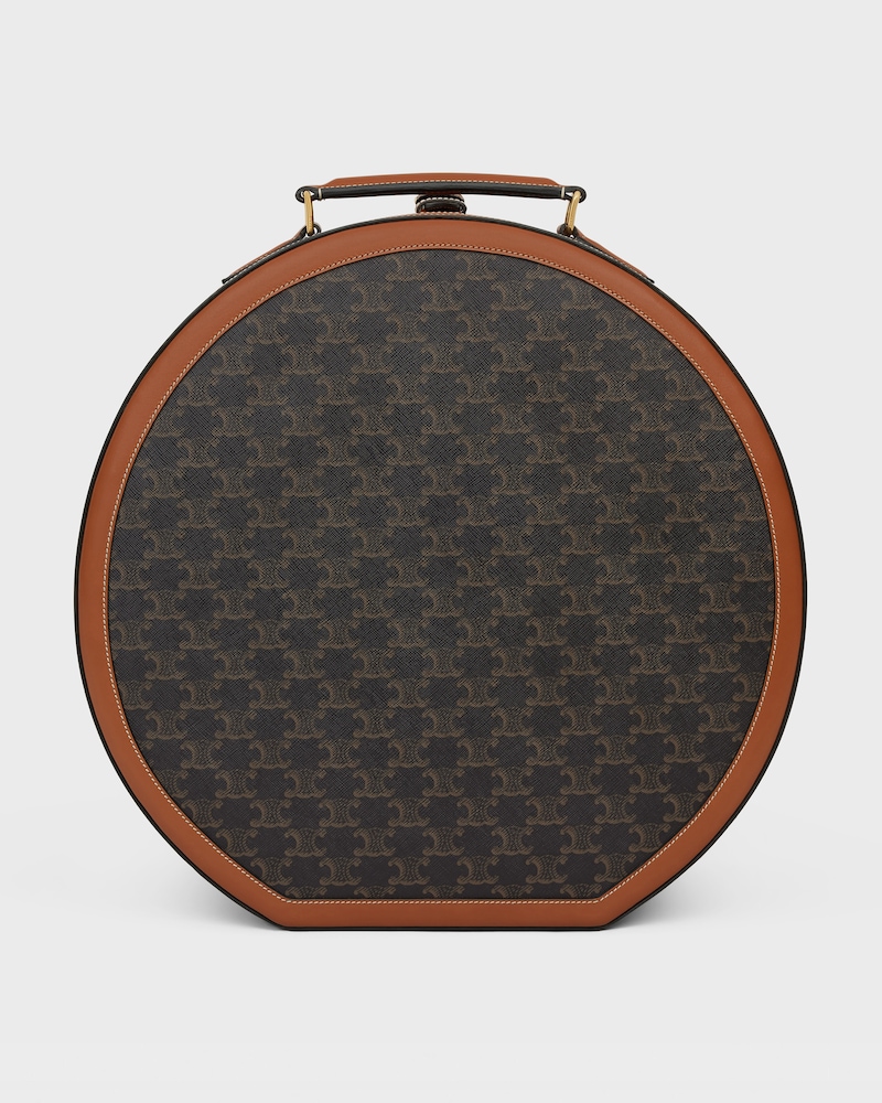 Fedora case in triomphe canvas and calfskin - TAN - HAND-PICKED GIFTS - 1 | CELINE
