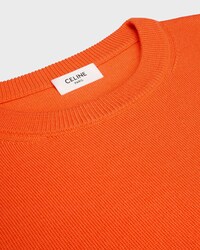 crewneck sweater IN fine wool - ORANGE -  - 2 | CELINE
