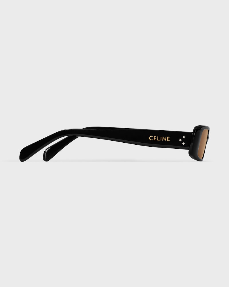 Rectangular S343 sunglasses in Acetate - BLACK -  - 1 | CELINE