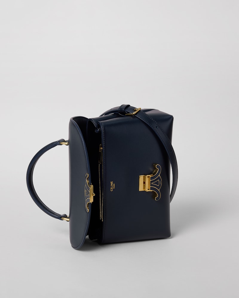 TEEN NINO BAG IN SMOOTH SATINATED CALFSKIN WITH ENAMEL CLOSURE - INK BLUE - EVENING - 1 | CELINE