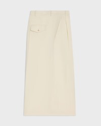 montauk cropped trousers IN DIAGONAL WOOL - IVORY -  - 2 | CELINE