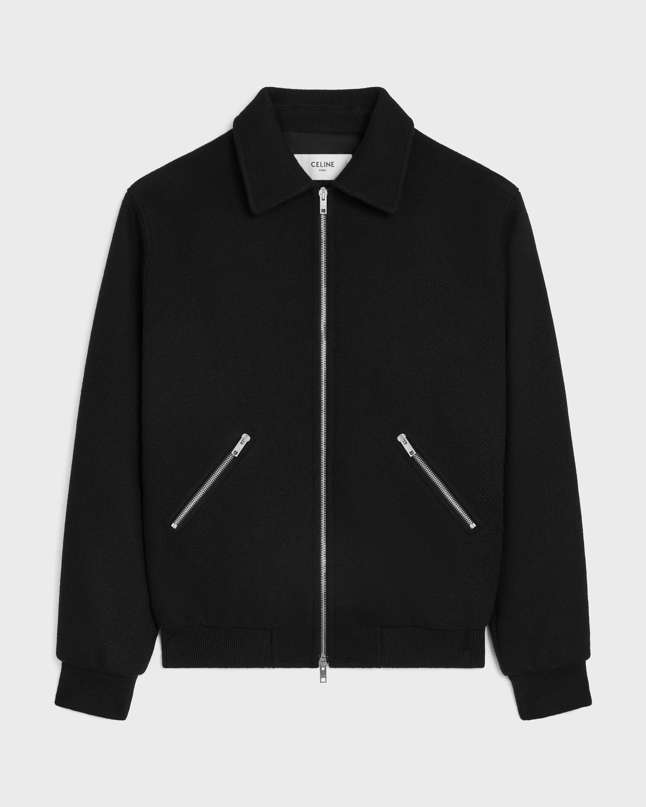CELINE テディジャケット　ポップアップ限定 テディジャケット / テクスチャード加工ウール - ブラック | CELINE