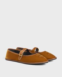 ÈVE TRIOMPHE BALLERINA IN VELVET - COPPER -  - 2 | CELINE