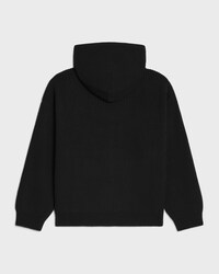 hooded cardigan IN RIBBED WOOL - BLACK -  - 2 | CELINE